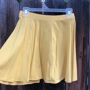 Yellow High Waist Skirt